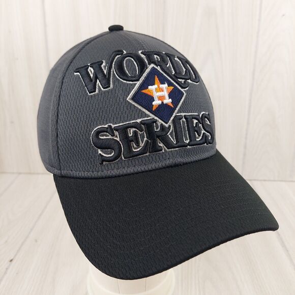 Houston Astros Hat Cap New Era 39Thirty Fitted Baseball MLB World Series Gray - Picture 5 of 8